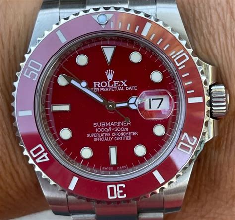 submariner rolex red|rolex red submariner for sale.